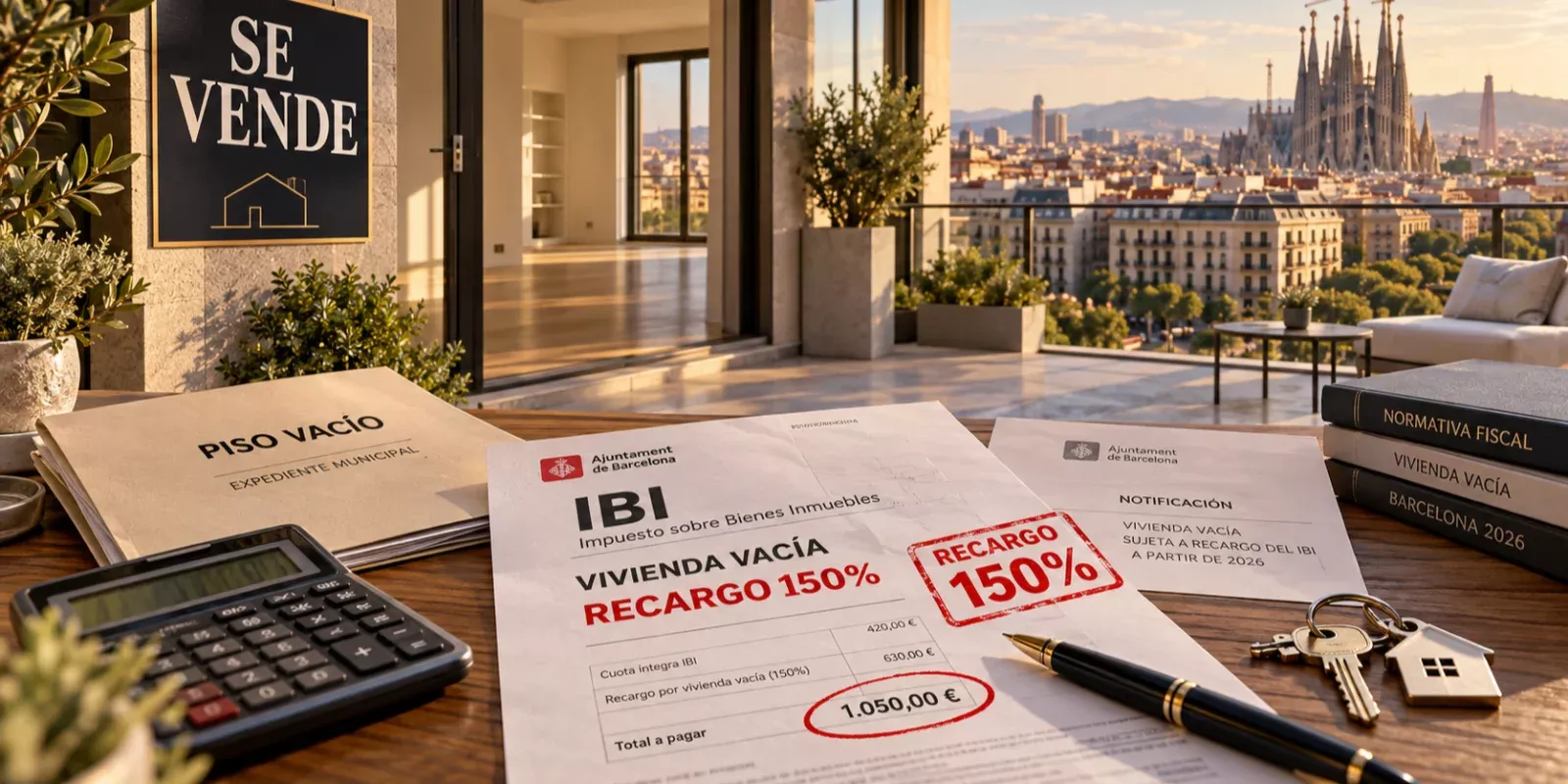 Recargos del IBI por piso vacío: vender en Barcelona en 2026 es la mejor decisión